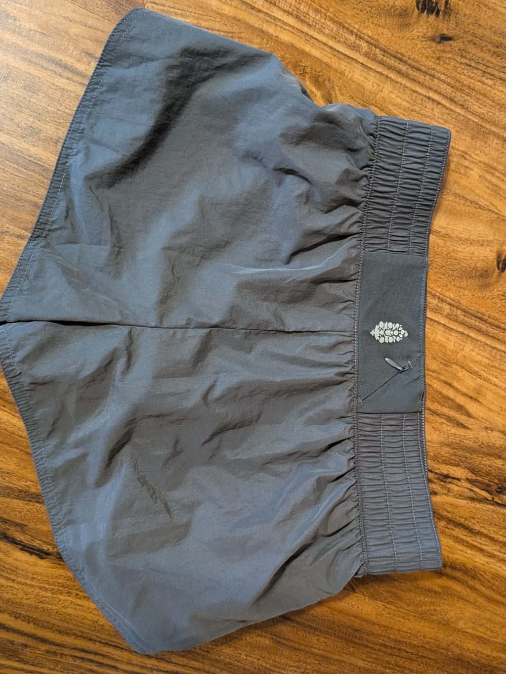 Women’s FP Gray Athletic Running Shorts with White Trim-Trail Angel - Picture 2 of 3